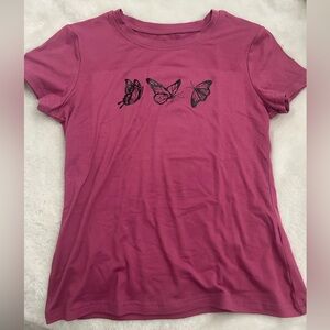 Pink shirt with butterflies from shien.Size small
